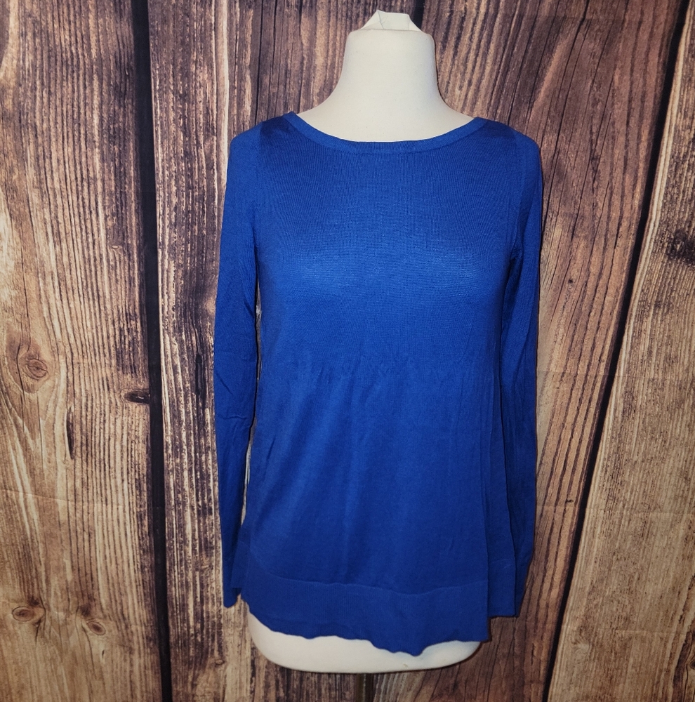 Michael Michael Kors Knit Top Size XS Blue Leopard